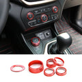 For 2014-2020 Jeep Cherokee AC Radio Air Conditioner 4WD Switch Knob Trim Cover