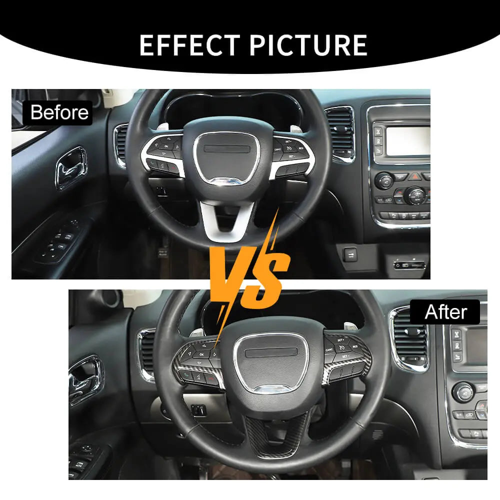 For 2014-2021 Jeep Grand Cherokee SRT8 Steering Wheel Trim Cover 3pcs