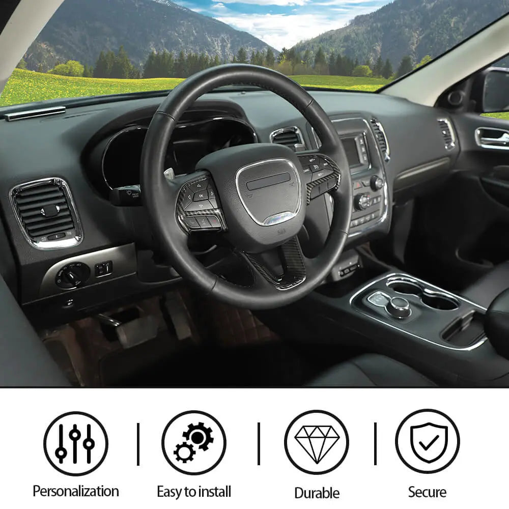 For 2014-2021 Jeep Grand Cherokee SRT8 Steering Wheel Trim Cover 3pcs