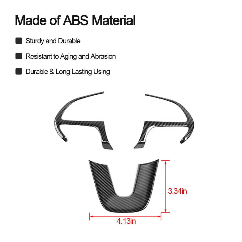 For 2014-2021 Jeep Grand Cherokee SRT8 Steering Wheel Trim Cover 3pcs