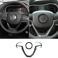 For 2014-2020 Jeep Grand Cherokee WK2 Steering Wheel Center Ring Cover Trim Kit (2 pcs)