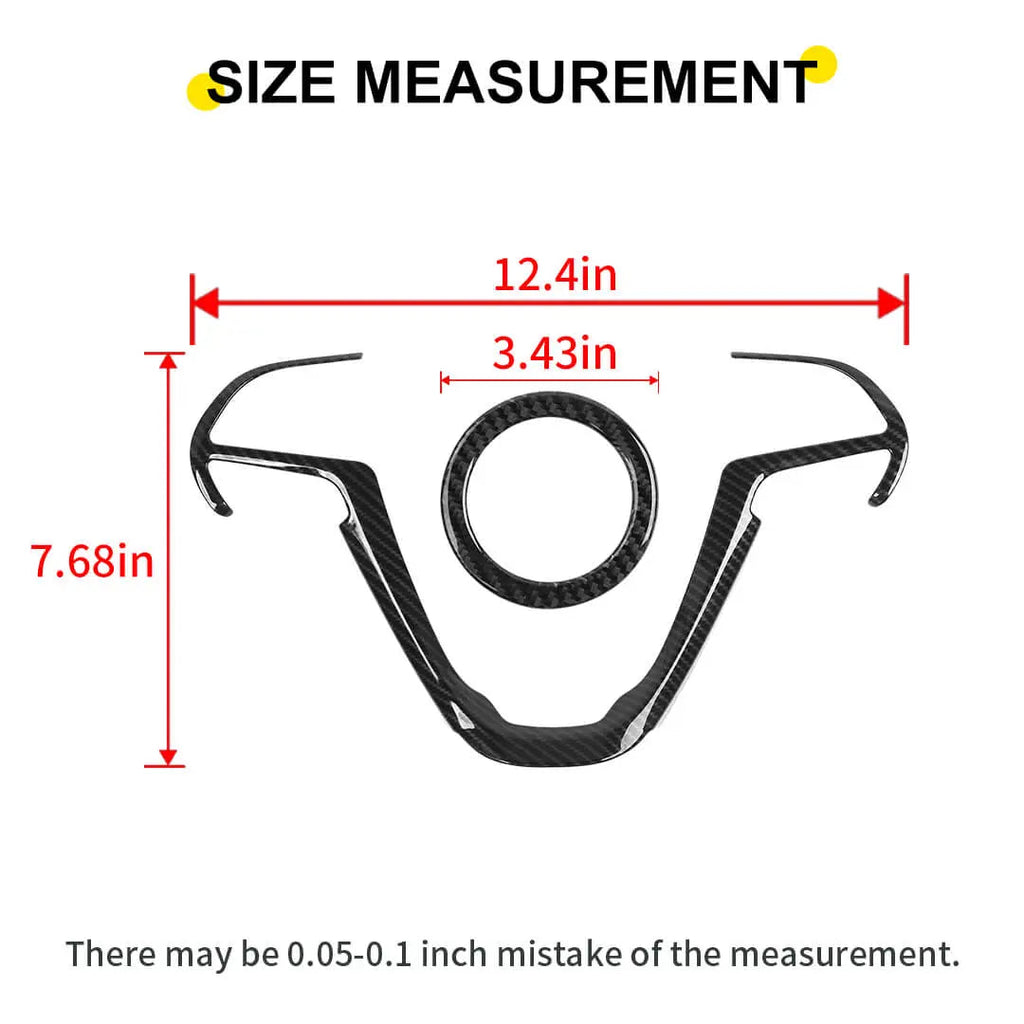 For 2014-2020 Jeep Grand Cherokee WK2 Steering Wheel Center Ring Cover Trim Kit (2 pcs)