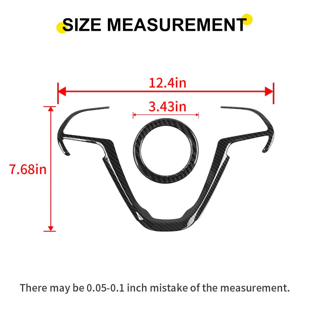 For 2014-2020 Jeep Grand Cherokee WK2 Steering Wheel Center Ring Cover Trim Kit (2 pcs)