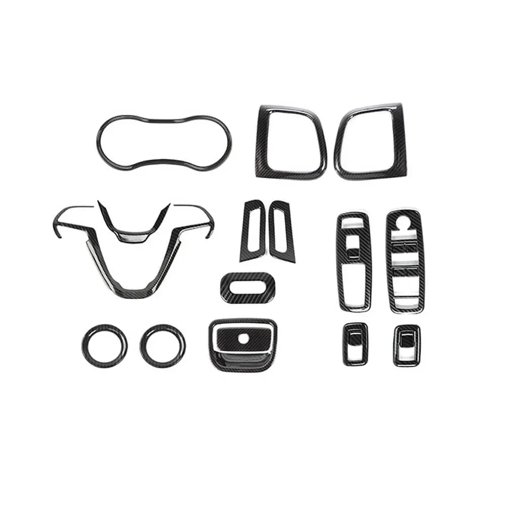 For 2014-2021 Jeep Grand Cherokee WK2 16PCS Interior Decoration Cover Trim Kit
