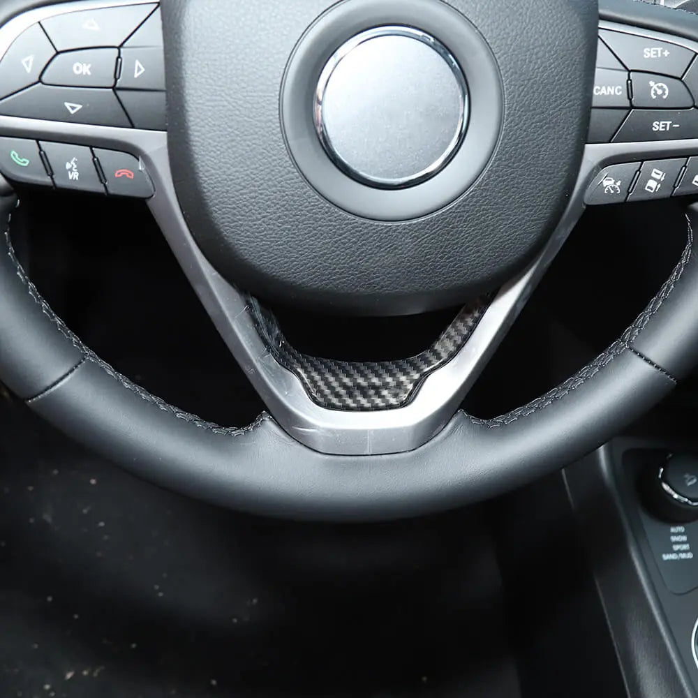 For 2014-2021 Jeep Grand Cherokee WK2/ 2014+ Cherokee Steering Wheel U-shaped Cover Trim