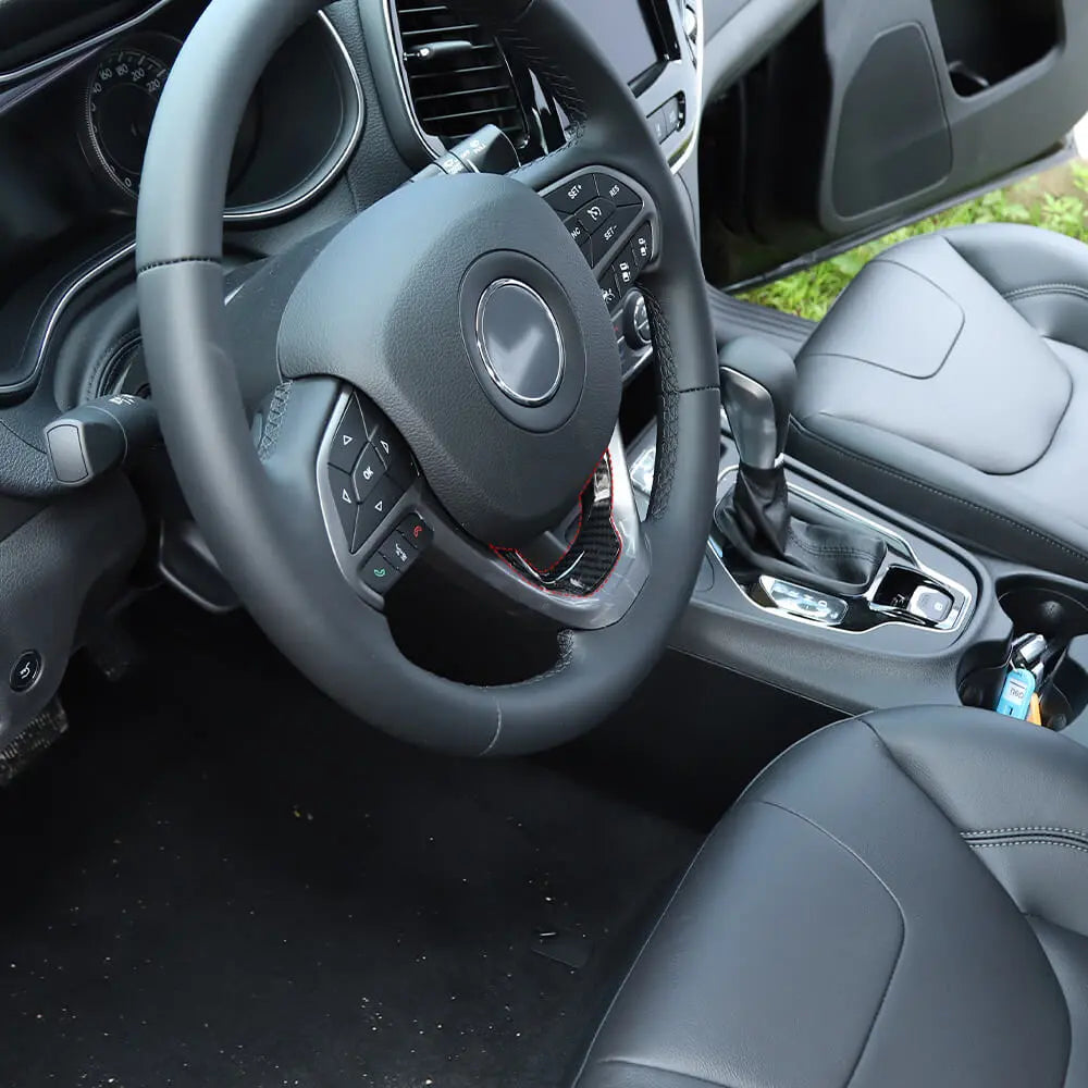 For 2014-2021 Jeep Grand Cherokee WK2/ 2014+ Cherokee Steering Wheel U-shaped Cover Trim