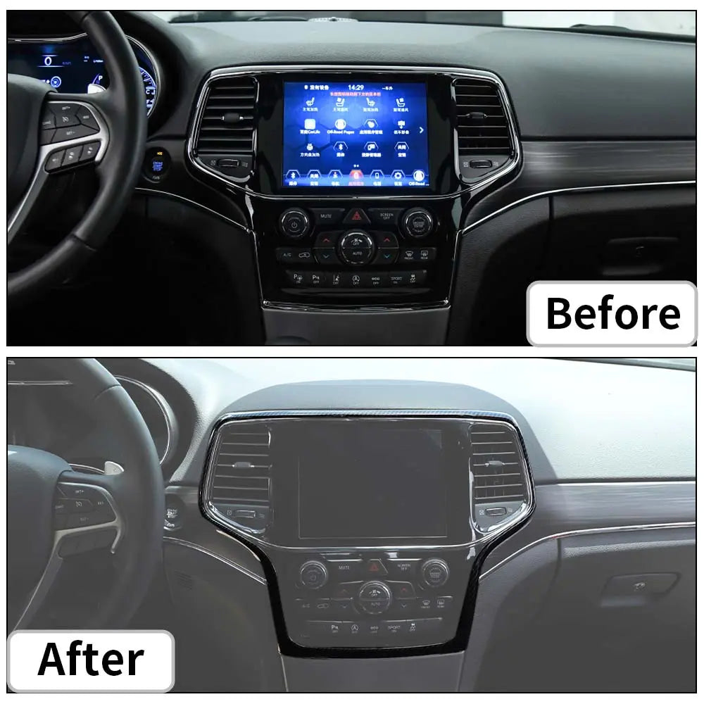 For 2014-2021 Jeep Grand Cherokee WK2 Central Control Navigation Frame Cover Trim