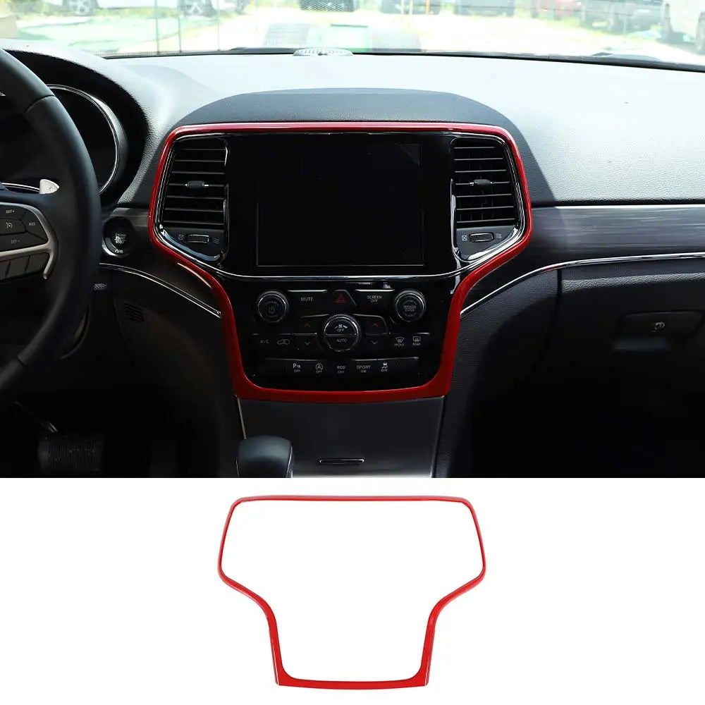 For 2014-2021 Jeep Grand Cherokee WK2 Central Control Navigation Frame Cover Trim