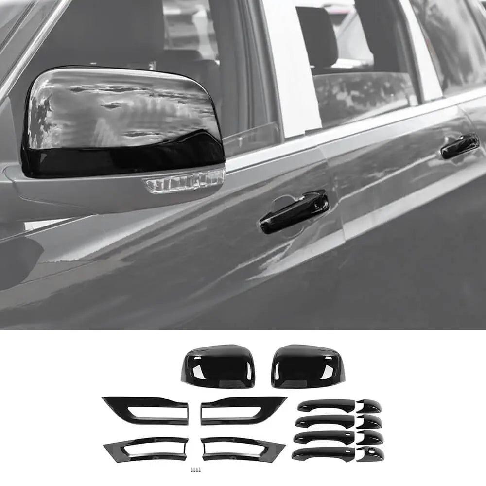 For 2014-2021 Jeep Grand Cherokee WK2 Door Handle Rearview Mirror Tail Light Trim Cover Set Kit