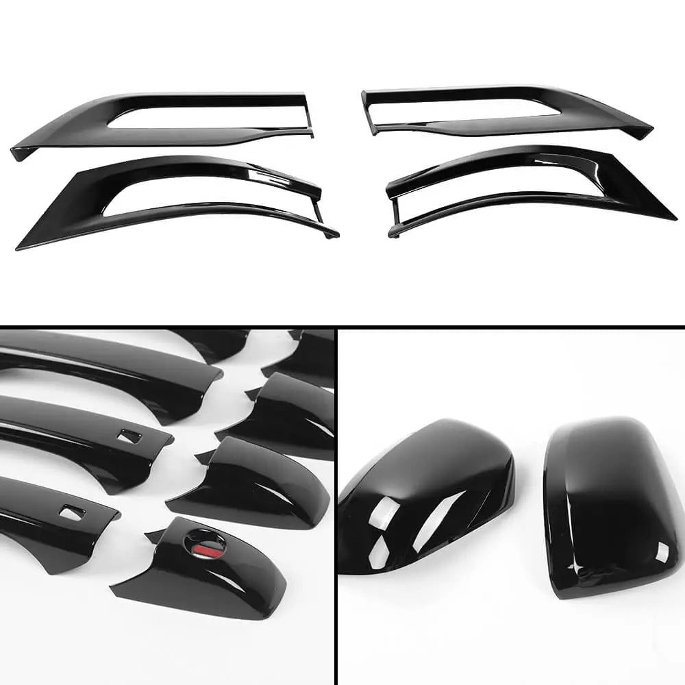 For 2014-2021 Jeep Grand Cherokee WK2 Door Handle Rearview Mirror Tail Light Trim Cover Set Kit
