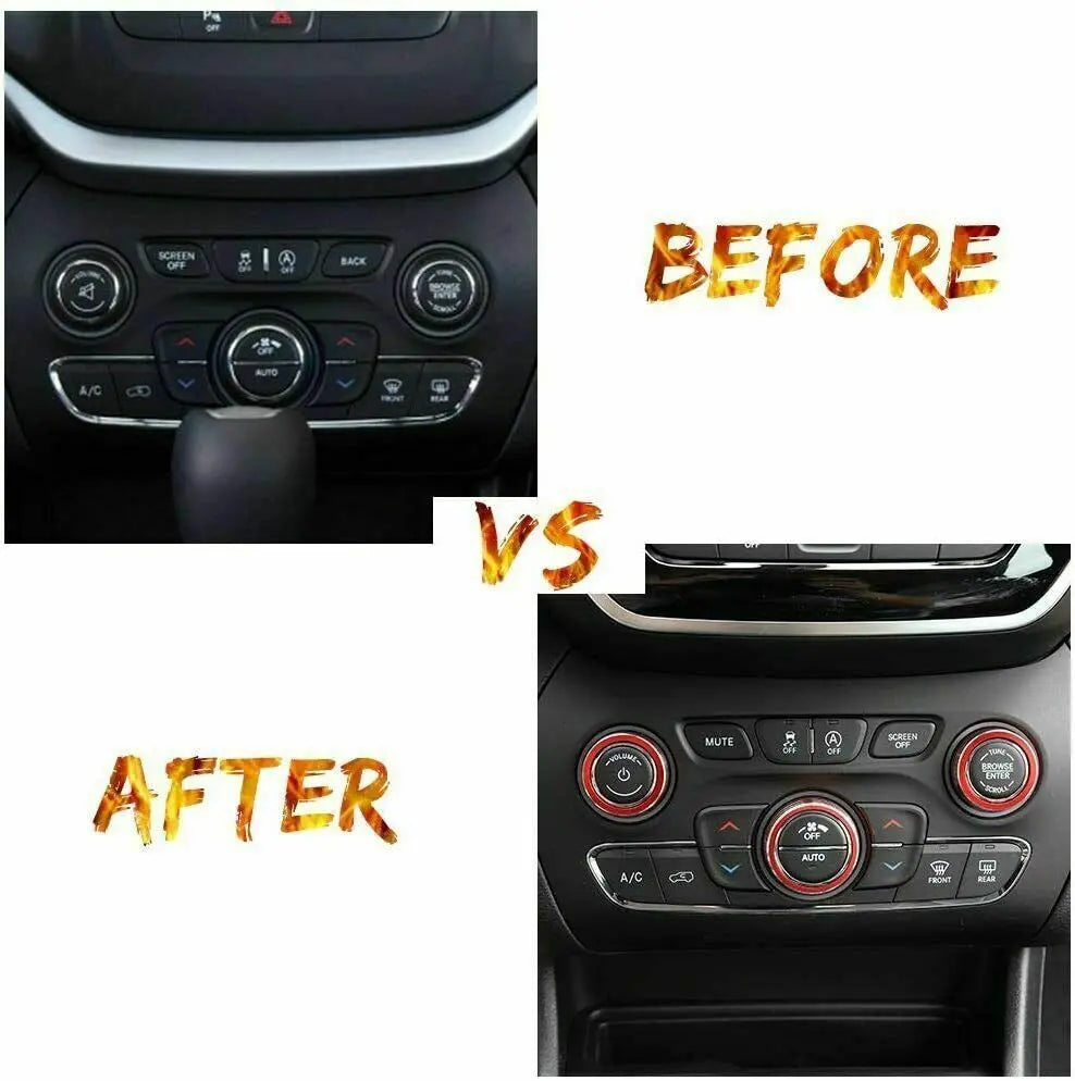 For 2014-2021 Jeep Grand Cherokee WK2 Interior Air Conditioner Trim Cover Audio Switch Knob