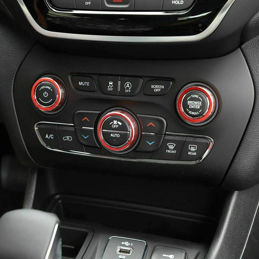 For 2014-2021 Jeep Grand Cherokee WK2 Interior Air Conditioner Trim Cover Audio Switch Knob