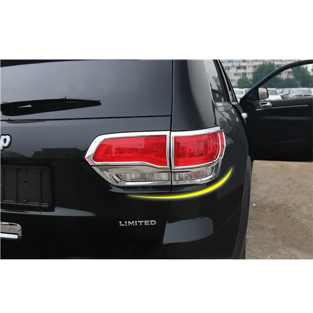 For 2014-2021 Jeep Grand Cherokee WK2 Rear Tail Light Lamp Bezels Trim Frame 4PCS