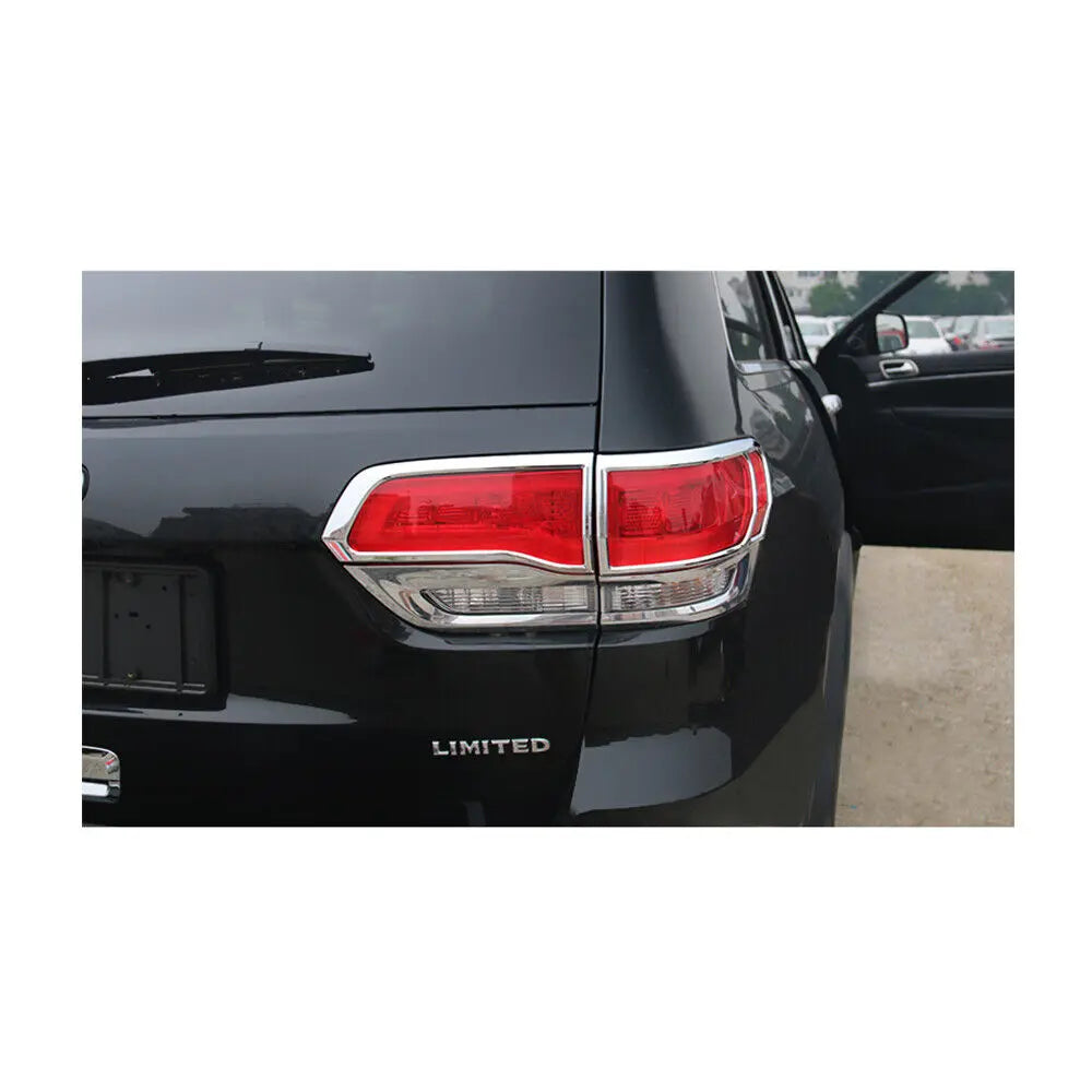 For 2014-2021 Jeep Grand Cherokee WK2 Rear Tail Light Lamp Bezels Trim Frame 4PCS