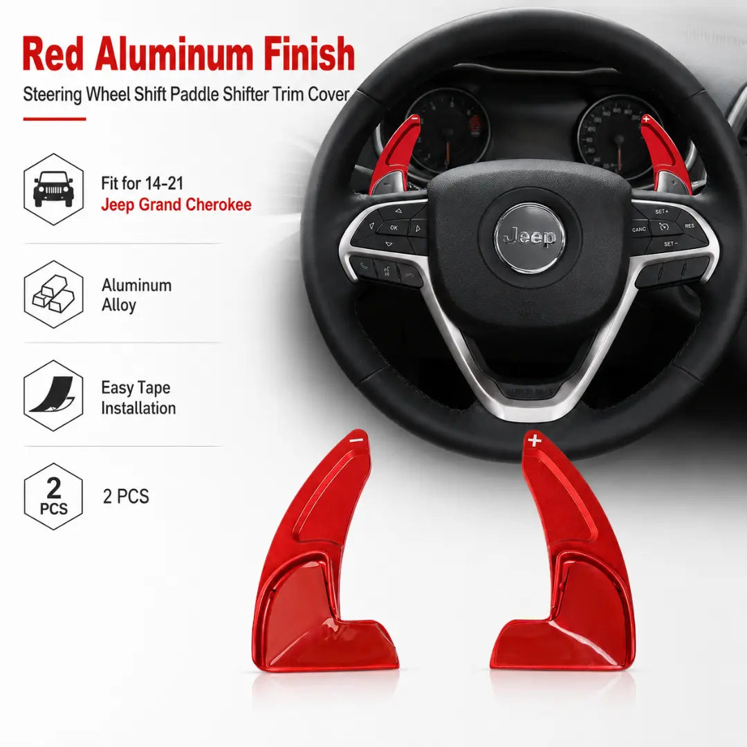 For 2014-2021 Jeep Grand Cherokee WK2 Steering Wheel Shift Paddle Shifter Trim