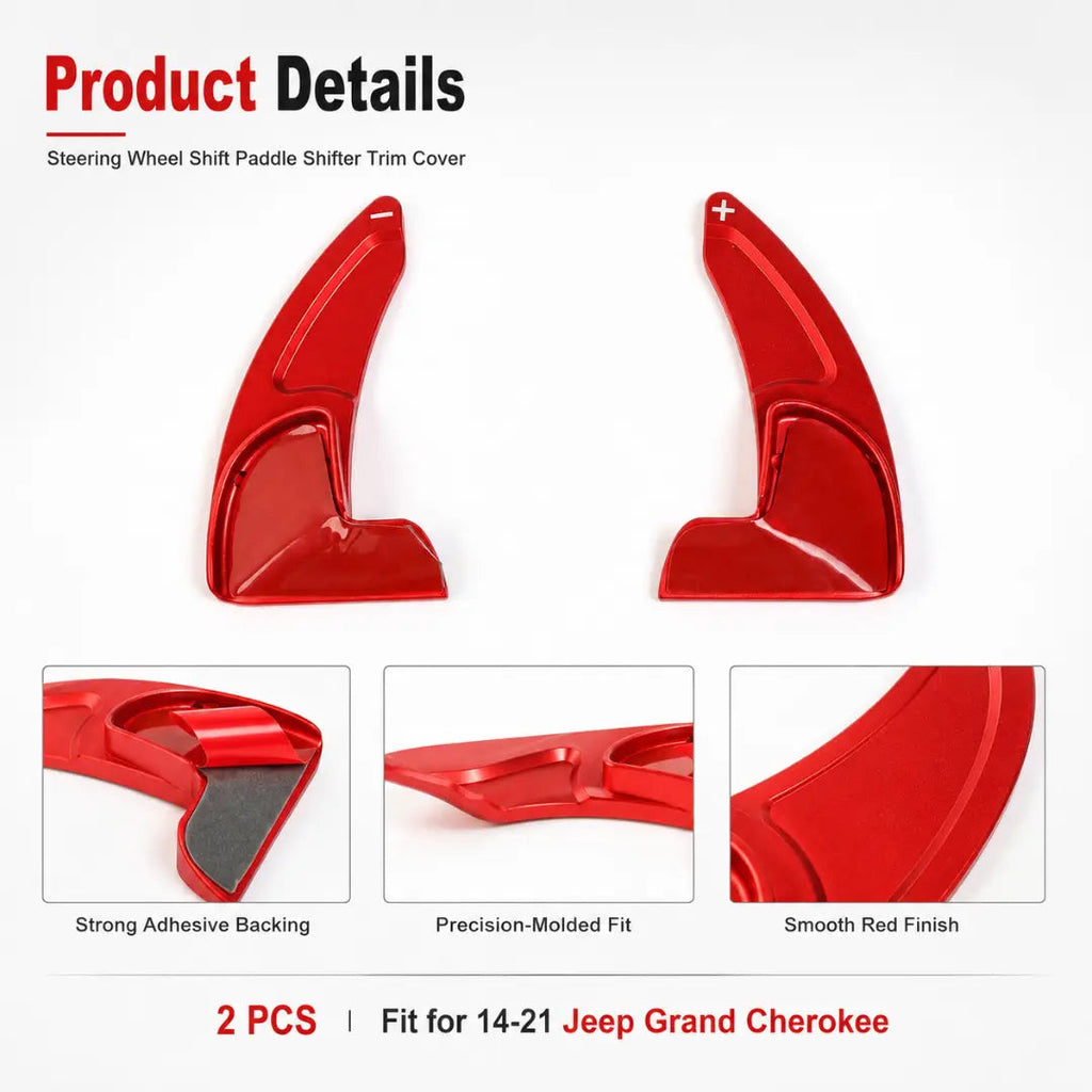 For 2014-2021 Jeep Grand Cherokee WK2 Steering Wheel Shift Paddle Shifter Trim