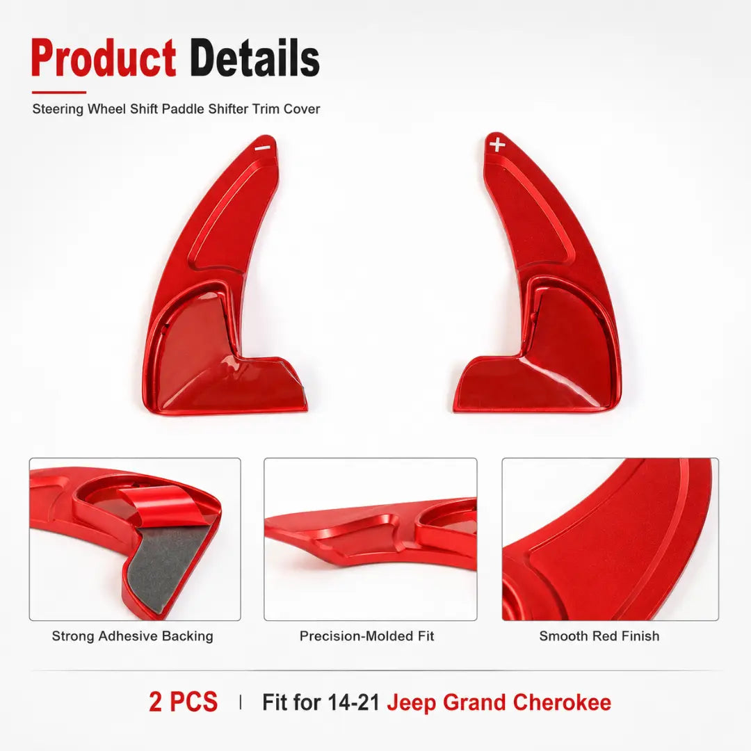 For 2014-2021 Jeep Grand Cherokee WK2 Steering Wheel Shift Paddle Shifter Trim