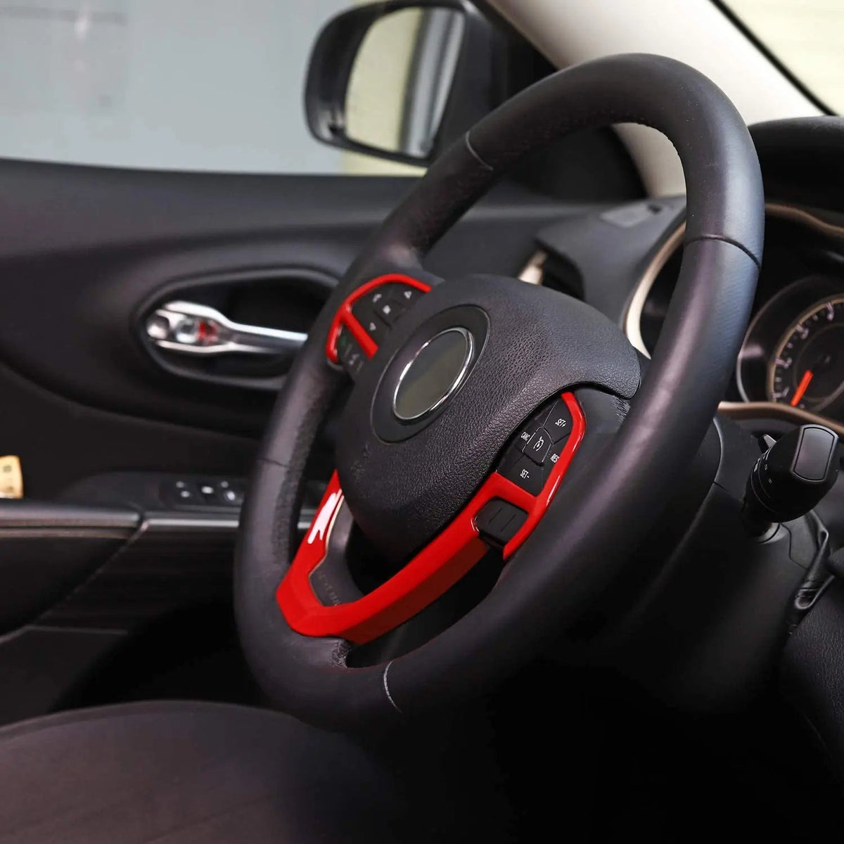 For 2014-2021 Jeep Grand Cherokee WK2 & 2014+ Cherokee Steering Wheel Trim Cover