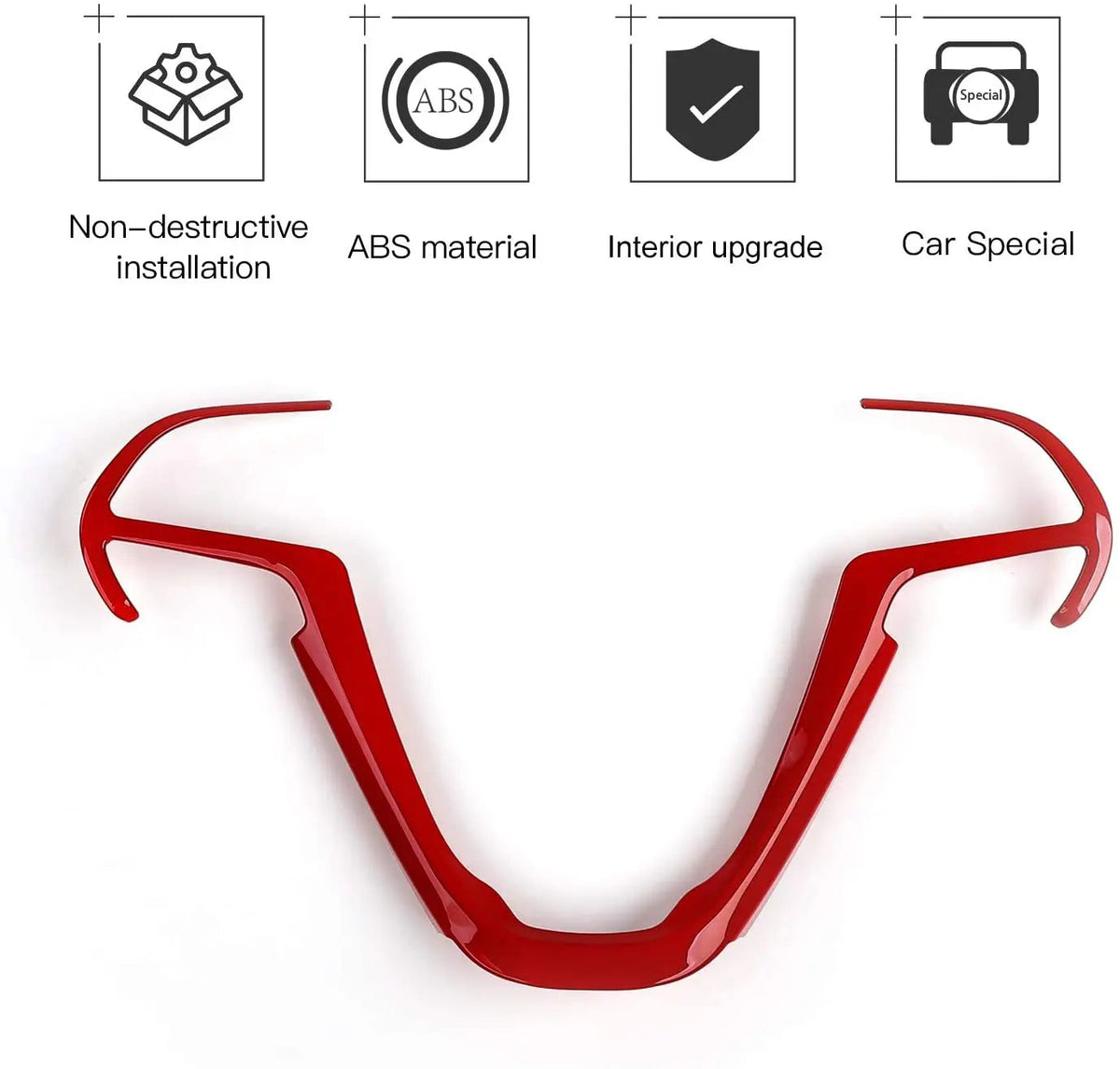 For 2014-2021 Jeep Grand Cherokee WK2 & 2014+ Cherokee Steering Wheel Trim Cover