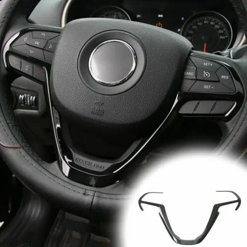 For 2014-2021 Jeep Grand Cherokee WK2 & 2014+ Cherokee Steering Wheel Trim Cover