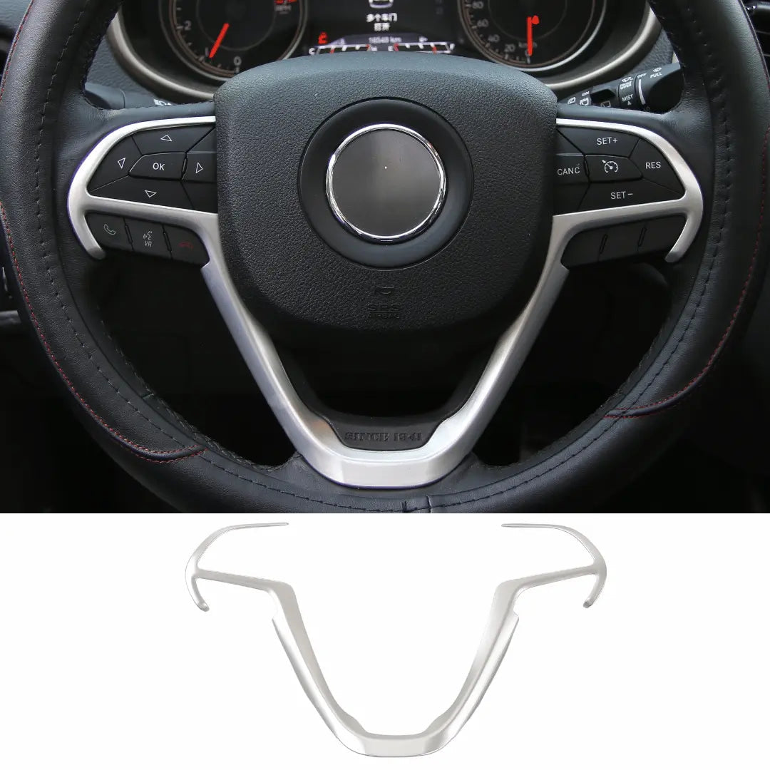 For 2014-2021 Jeep Grand Cherokee WK2 & 2014+ Cherokee Steering Wheel Trim Cover