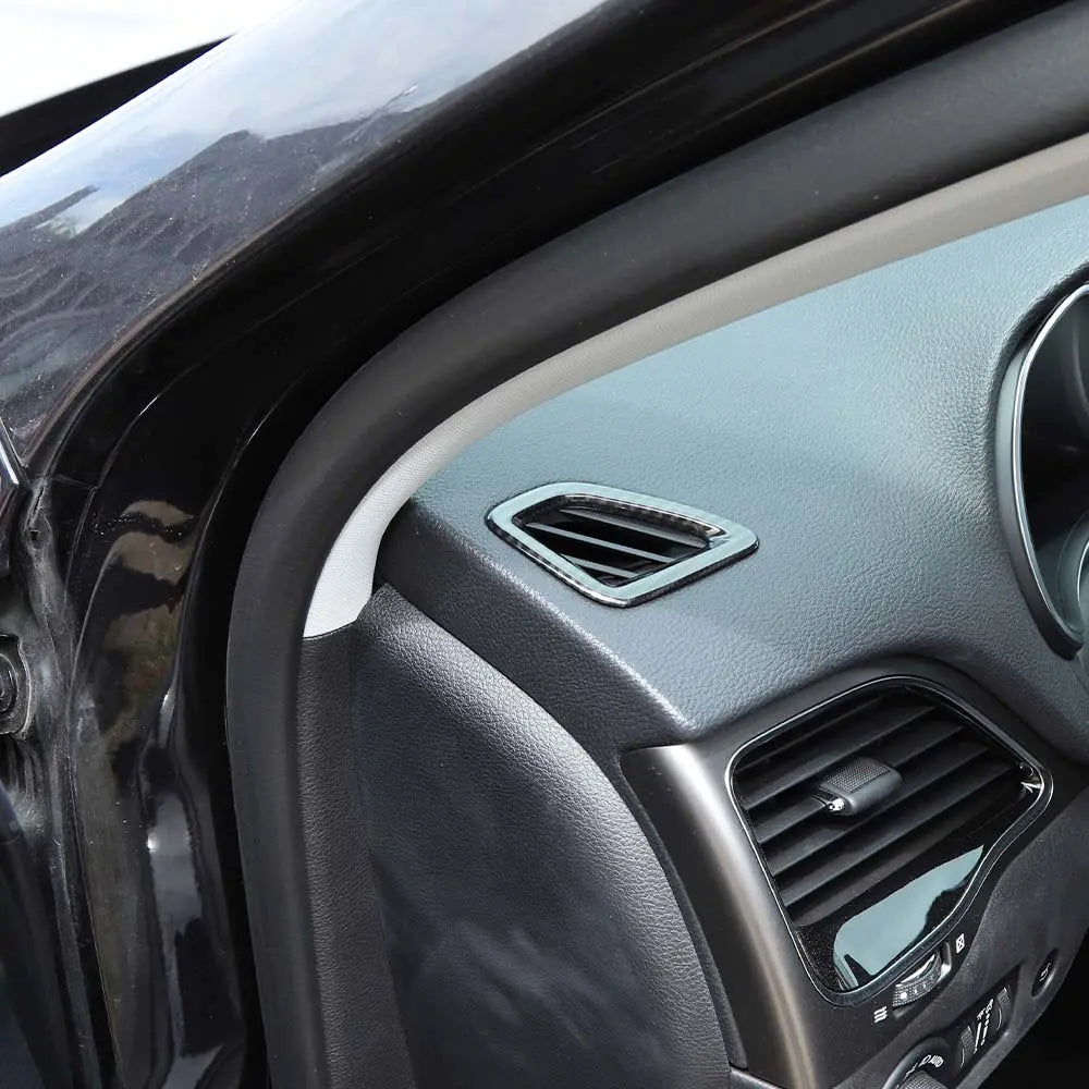 For 2014+ Jeep Cherokee 2pcs Up Vent Decoration Ring Cover Trim