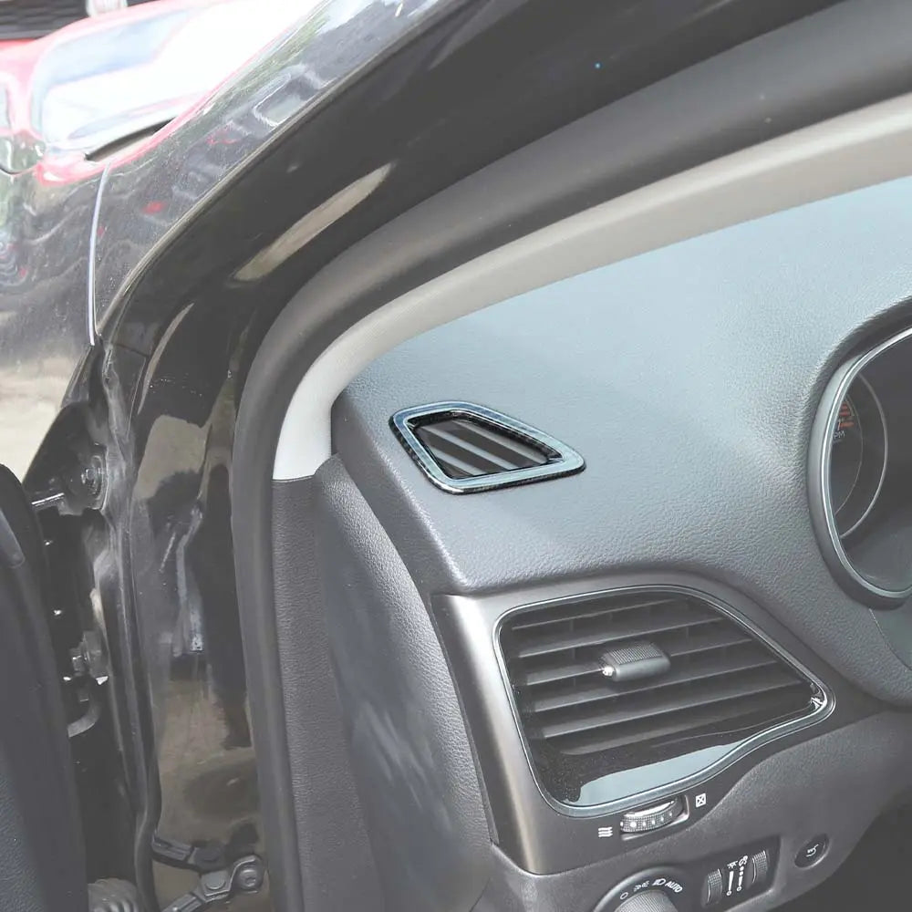 For 2014+ Jeep Cherokee 2pcs Up Vent Decoration Ring Cover Trim