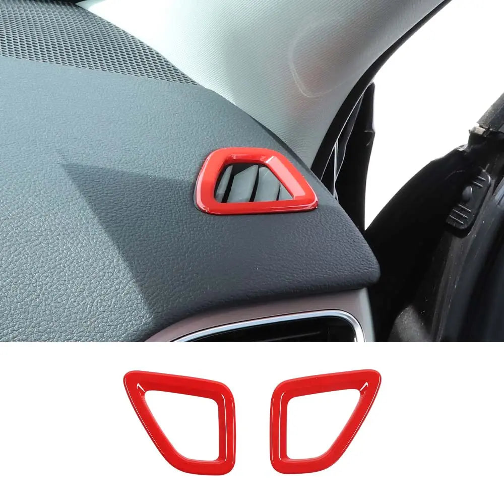 For 2014+ Jeep Cherokee 2pcs Up Vent Decoration Ring Cover Trim