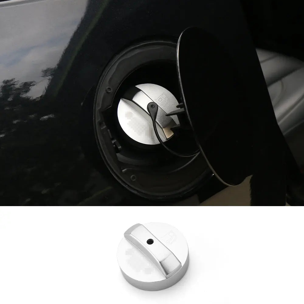 For 2014+ Jeep Cherokee Aluminum Alloy Inner Fuel Gas Lid Filler Tank Cap Door Trim Cover