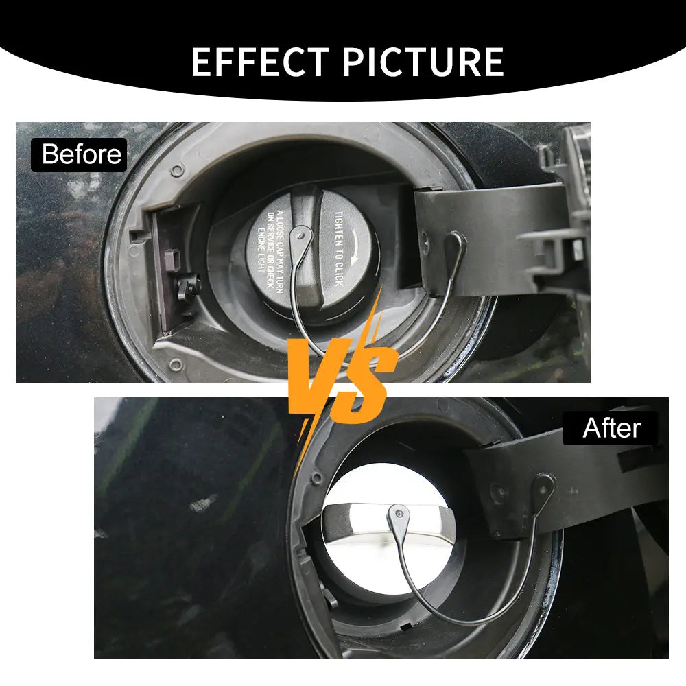 For 2014+ Jeep Cherokee Aluminum Alloy Inner Fuel Gas Lid Filler Tank Cap Door Trim Cover