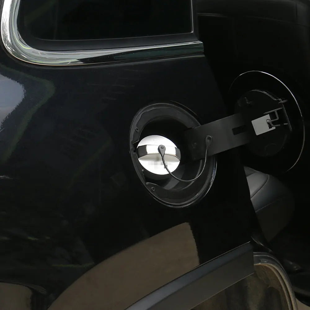 For 2014+ Jeep Cherokee Aluminum Alloy Inner Fuel Gas Lid Filler Tank Cap Door Trim Cover