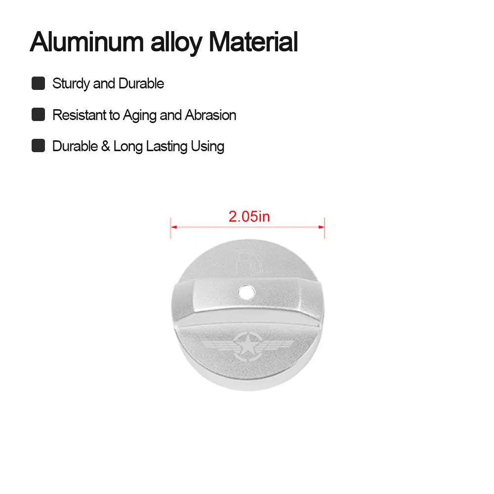 For 2014+ Jeep Cherokee Aluminum Alloy Inner Fuel Gas Lid Filler Tank Cap Door Trim Cover