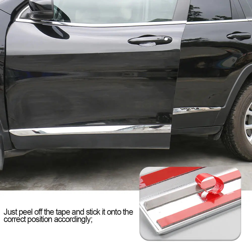For 2014+ Jeep Cherokee Body Side Door Molding Strip Trim