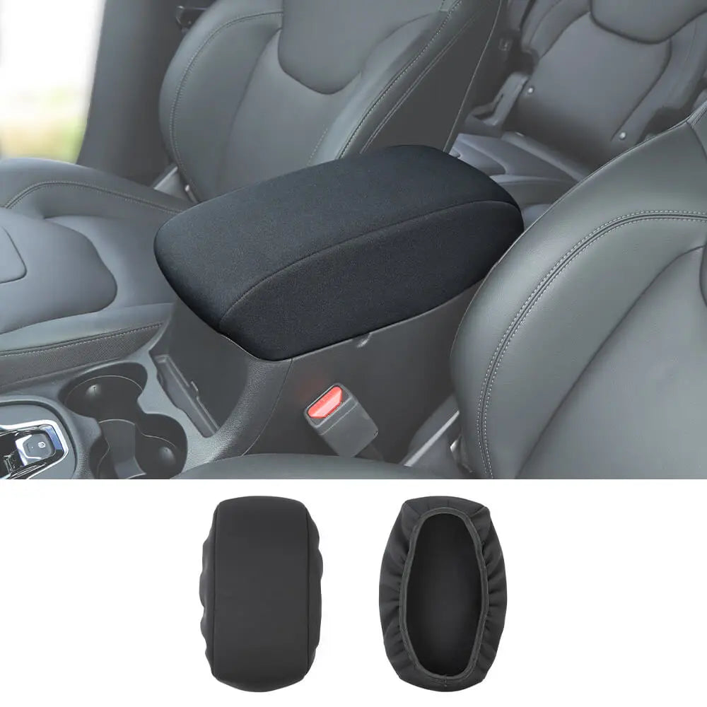 For 2014+ Jeep Cherokee Car Center Console Armrest Box Cover Pad Black