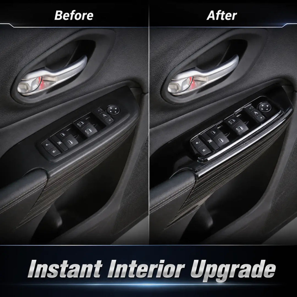 For 2014+ Jeep Cherokee Car Door handle Button Switch Bezel Panel Trim