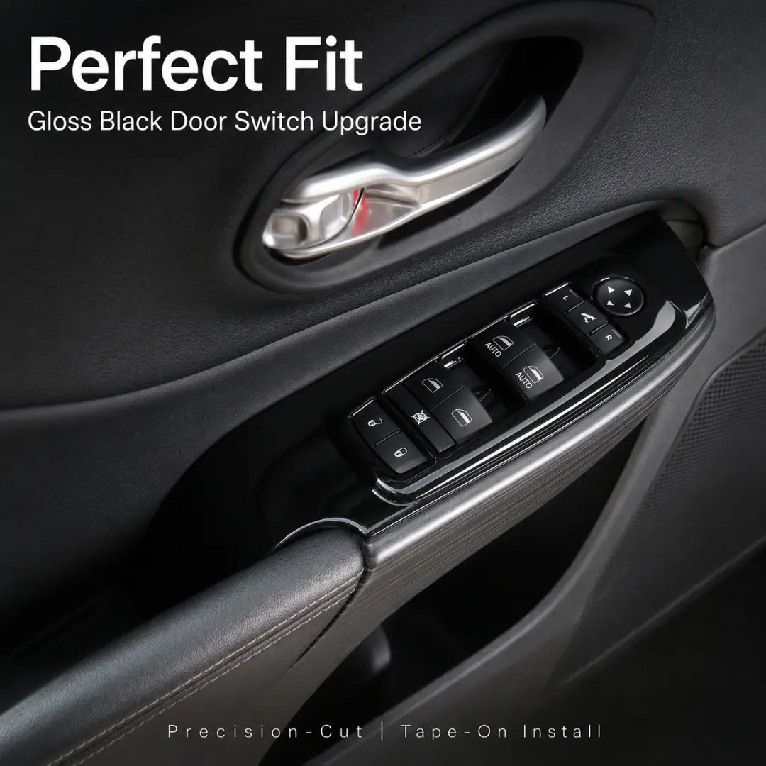 For 2014+ Jeep Cherokee Car Door handle Button Switch Bezel Panel Trim