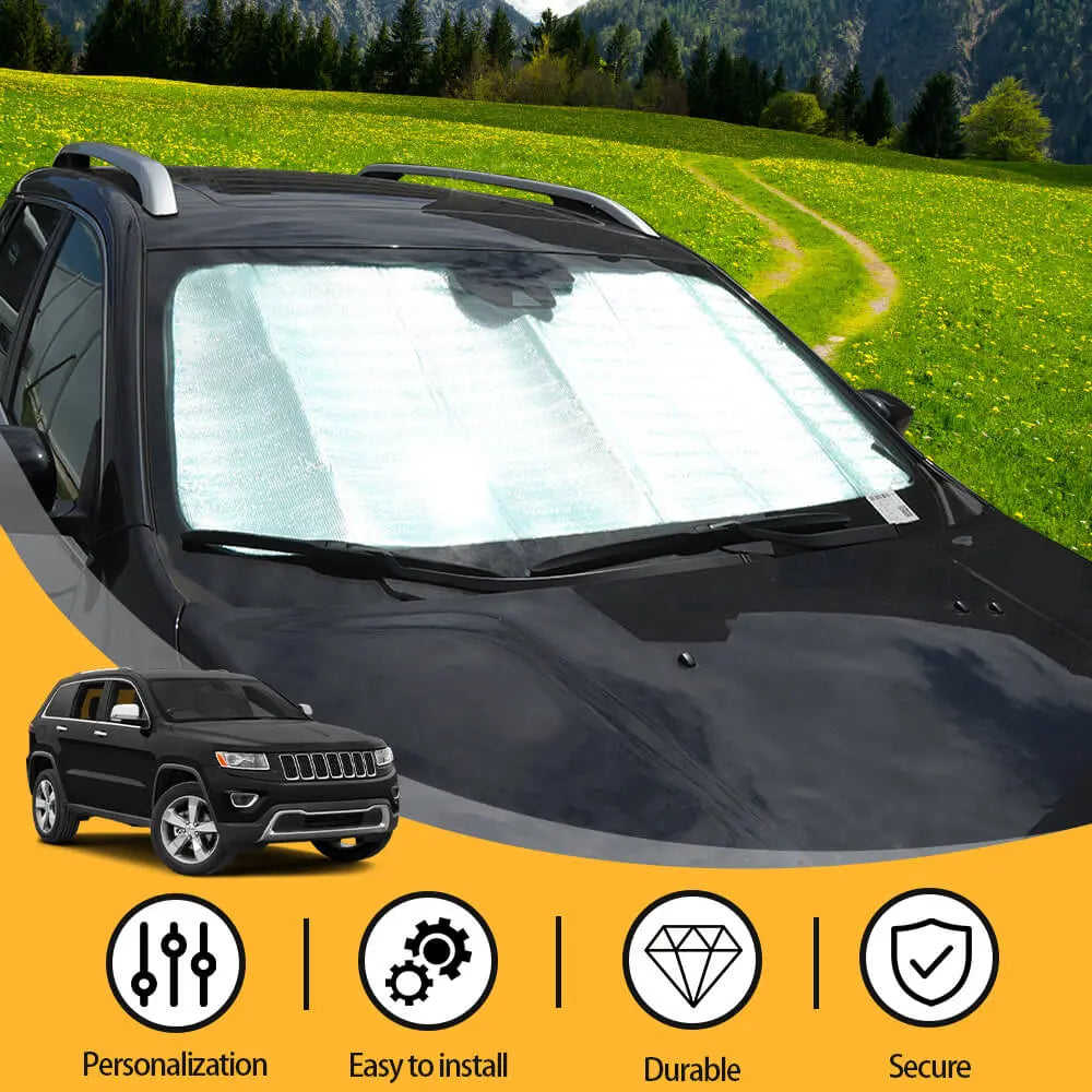 For 2014+ Jeep Cherokee Car Windshield Sunshade Visor Heat Shield Cover