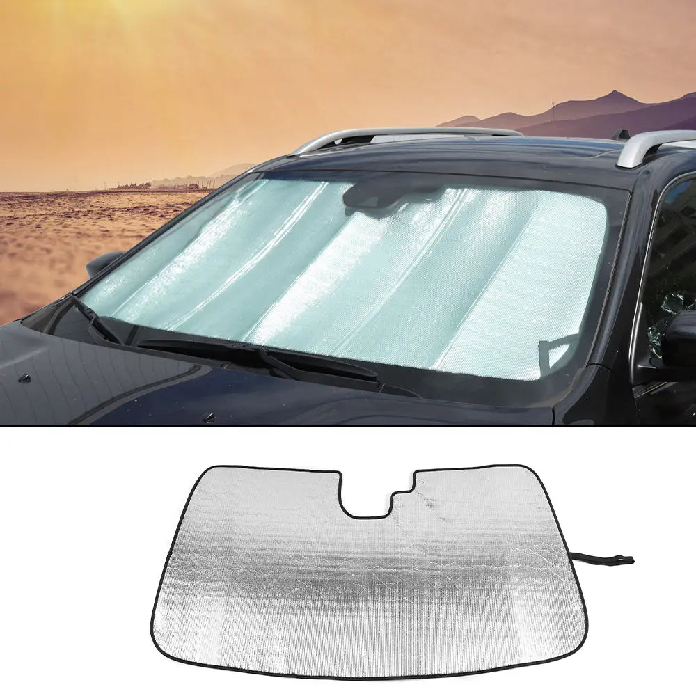 For 2014+ Jeep Cherokee Car Windshield Sunshade, Front Window Sun Shade Foldable Sun Visor Sunscreen