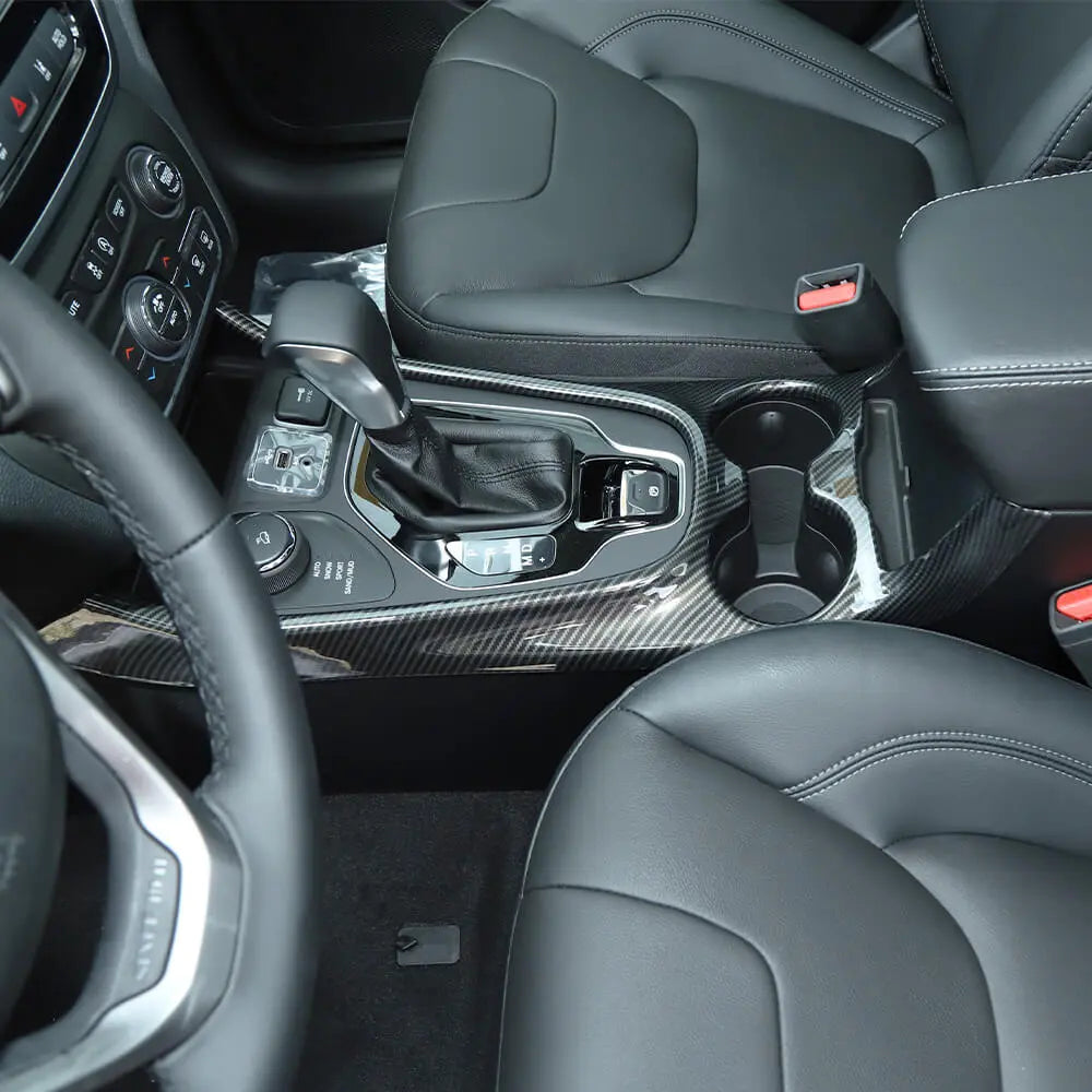 For 2014+ Jeep Cherokee Central Console Gear Shift Decor Cover Trim
