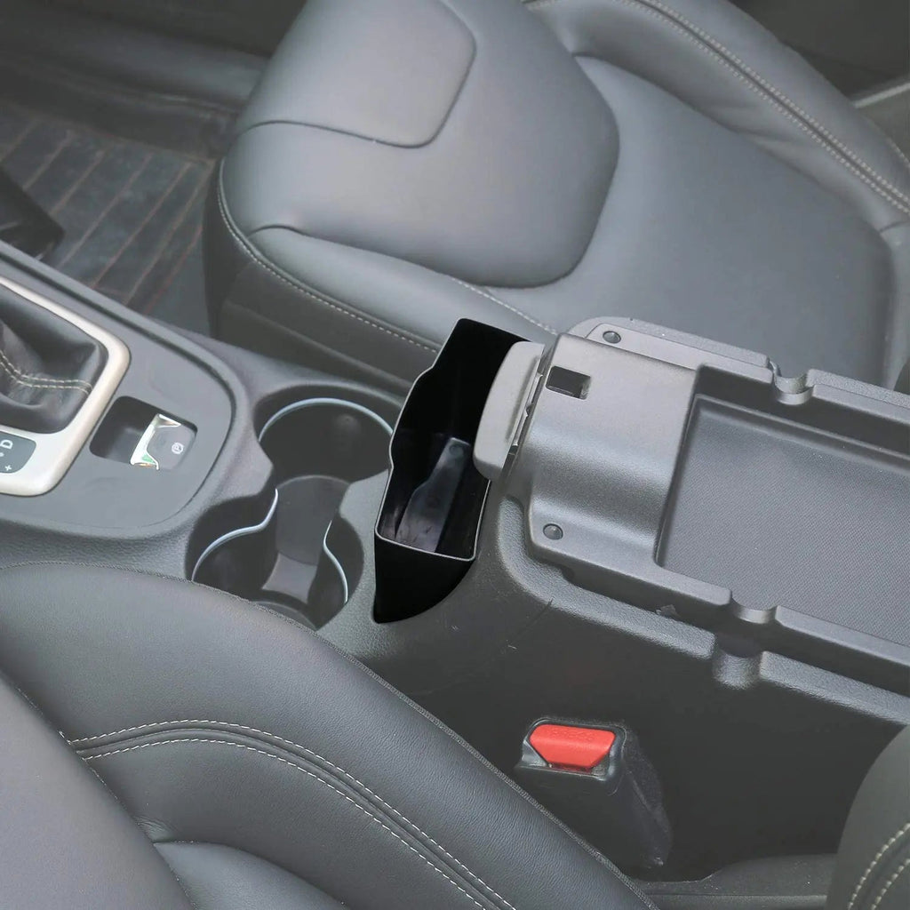 For 2014+ Jeep Cherokee Console Armrest Storage Box Insert Organizer
