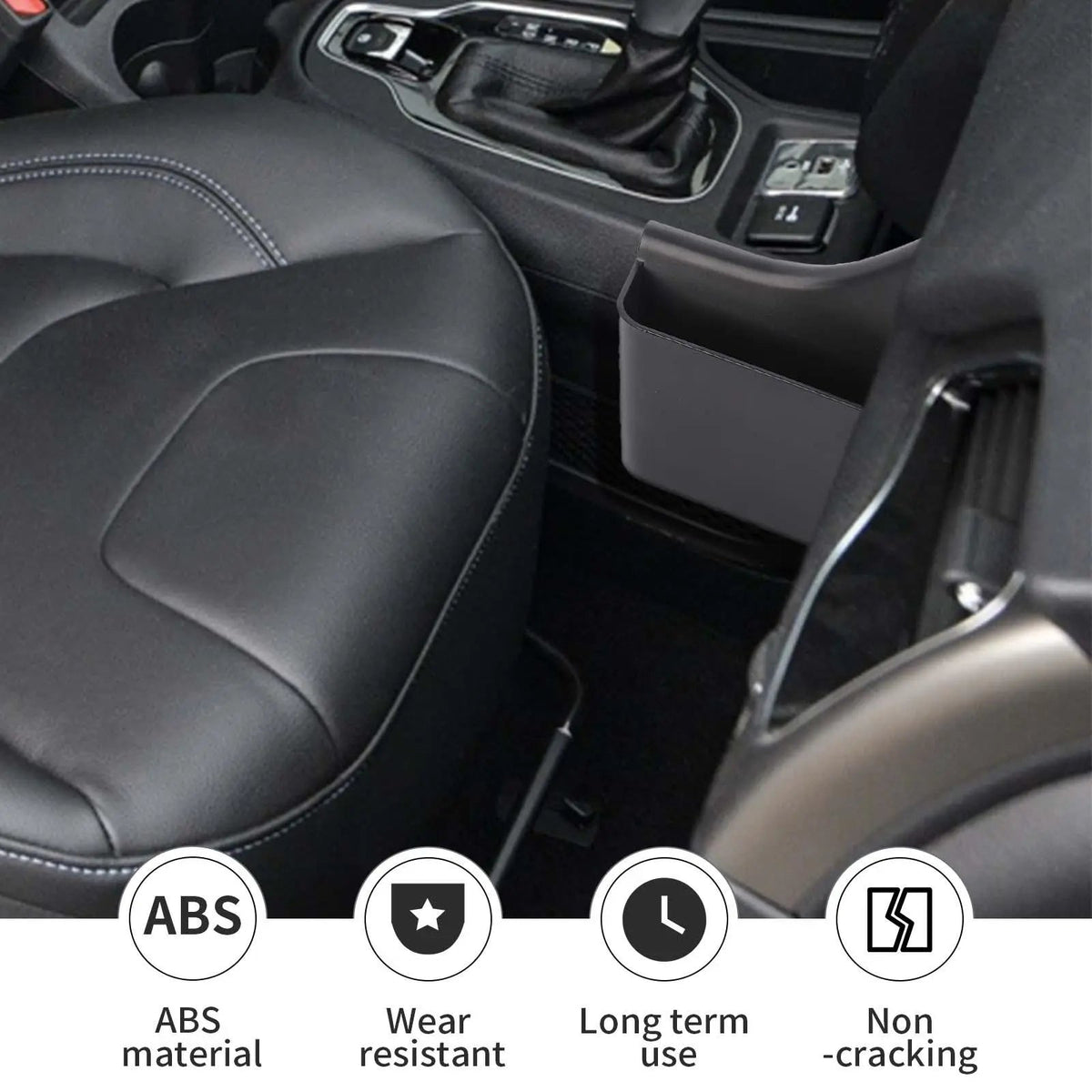 For 2014+ Jeep Cherokee Gear Shift Both Side Storage Box & Tray Center Console Organizer