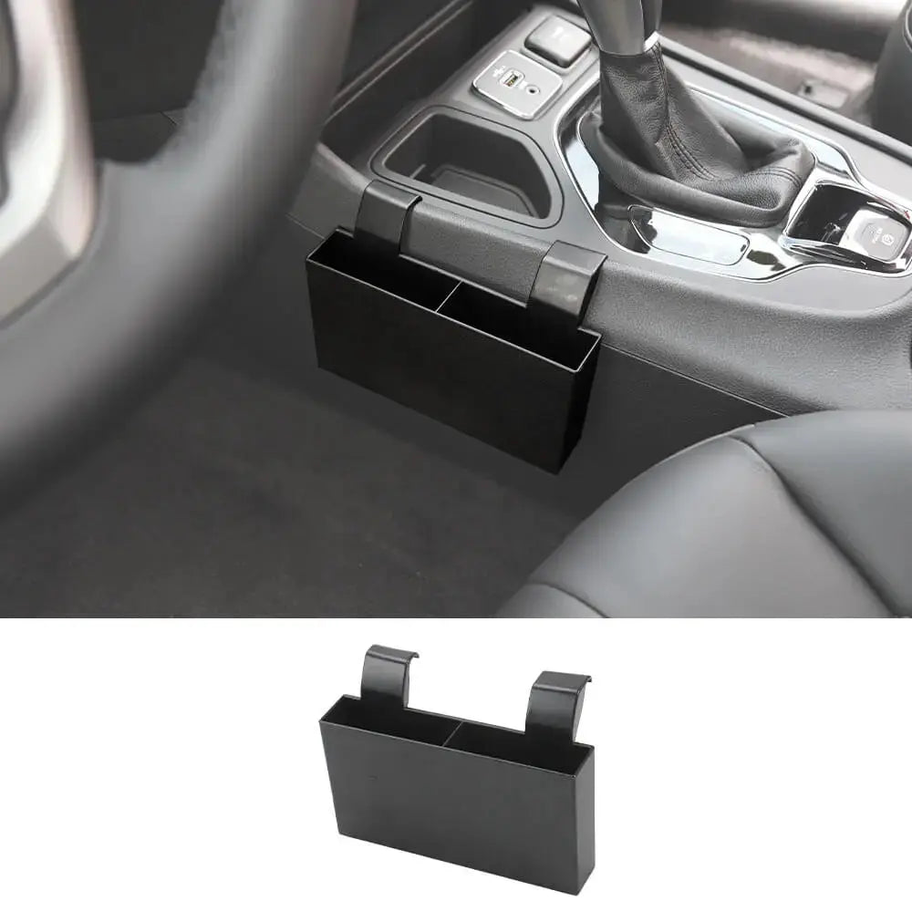 For 2014+ Jeep Cherokee Gear Shift Center Console Organizer Mobile Phone Storage Box Side Tray