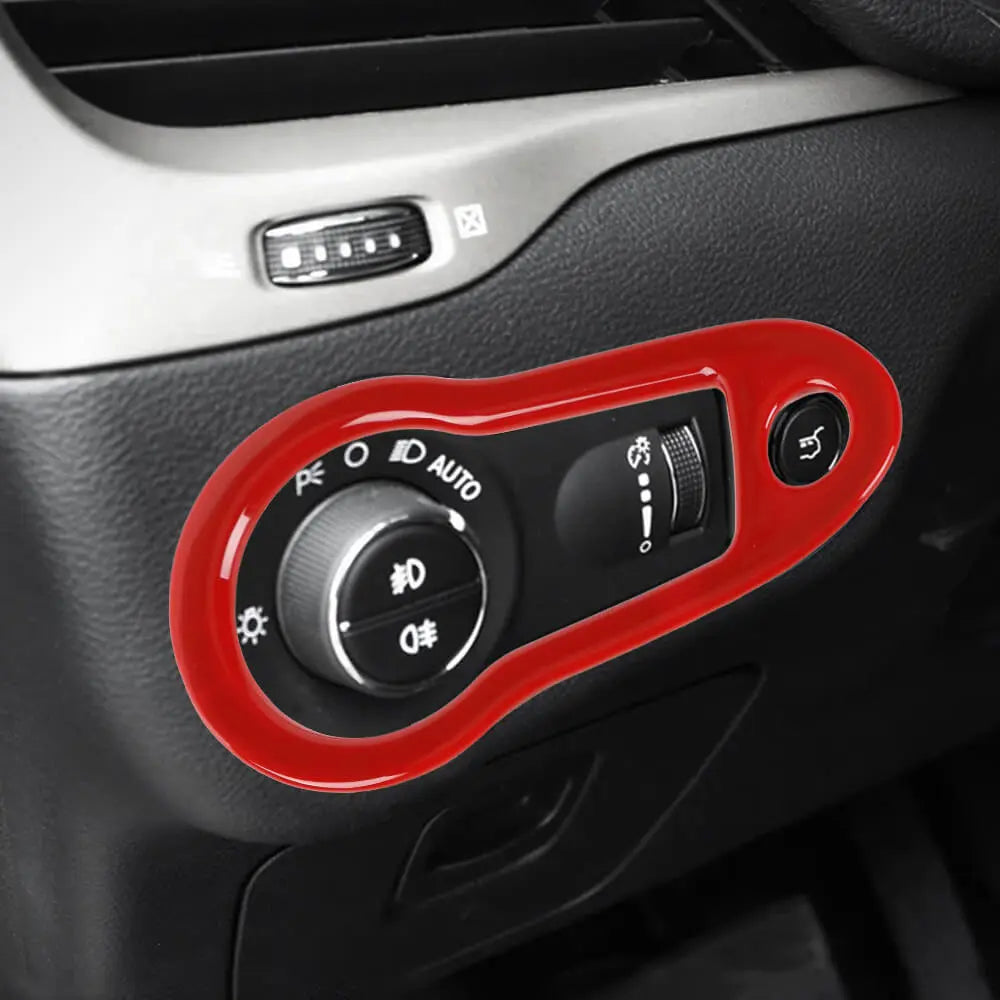 For 2014+ Jeep Cherokee Headlight Switch Panel Decor Frame Trim