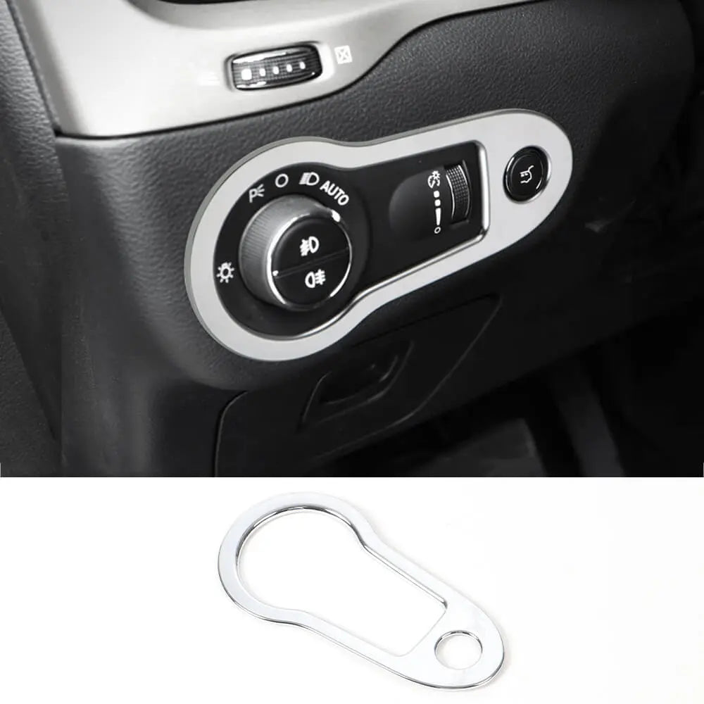 For 2014+ Jeep Cherokee Headlight Switch Panel Decor Frame Trim