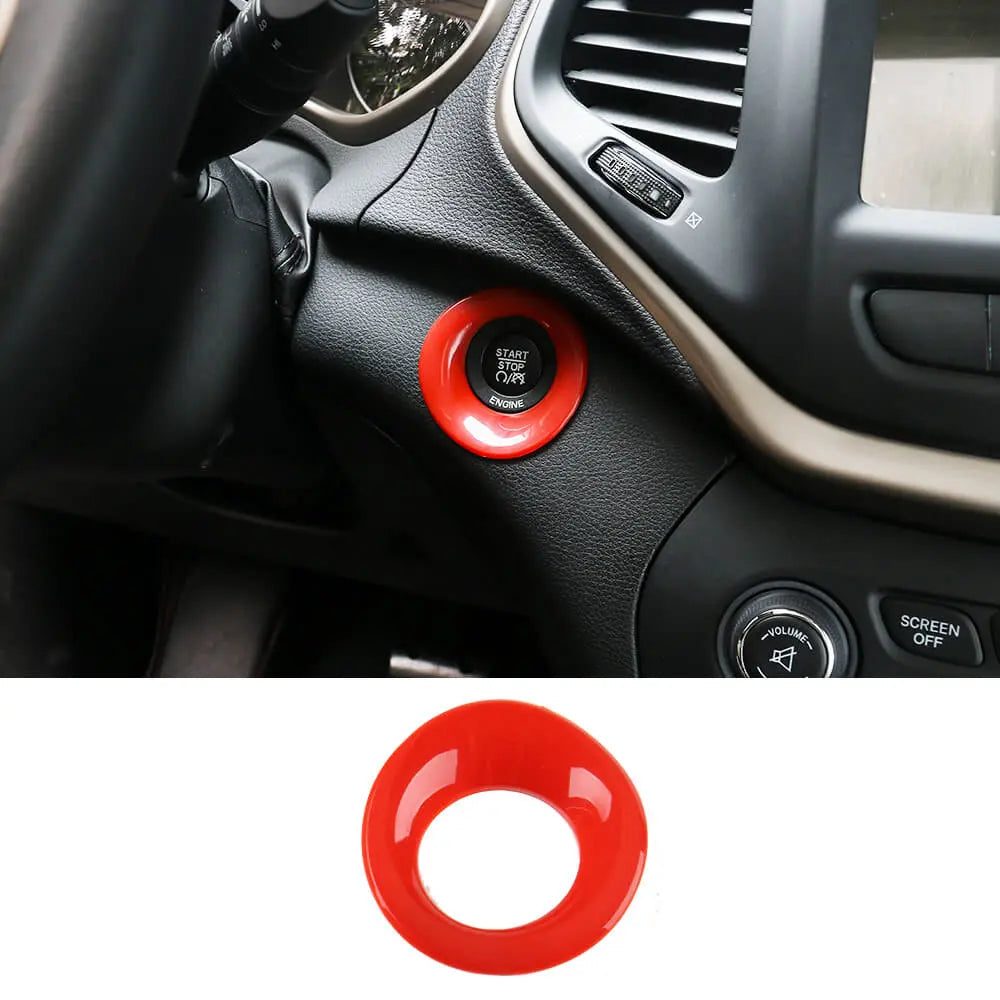 For 2014+ Jeep Cherokee Ignition Engine Start Key Cover Ring Trim