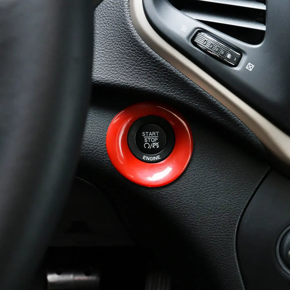 For 2014+ Jeep Cherokee Ignition Engine Start Key Cover Ring Trim