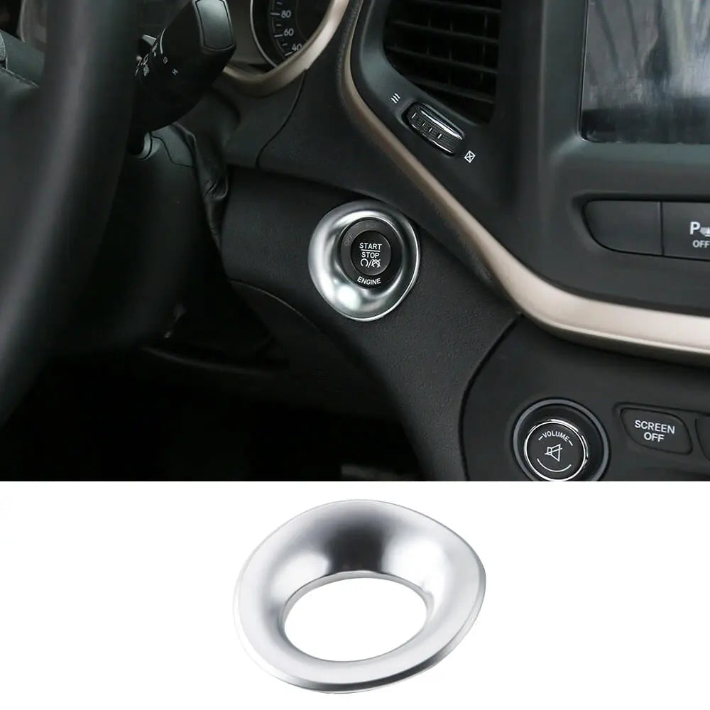 For 2014+ Jeep Cherokee Ignition Engine Start Key Cover Ring Trim