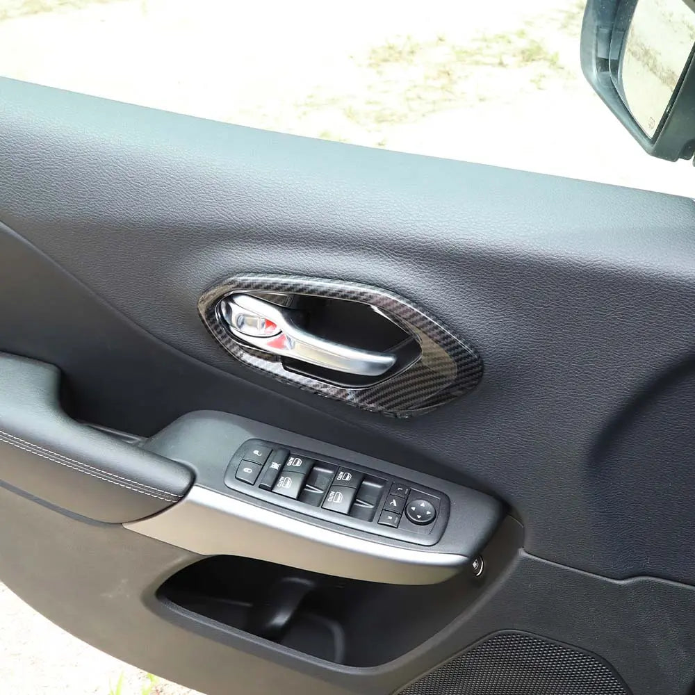 For 2014+ Jeep Cherokee Inner Door Handle Cover Bezel Trim 4PCS