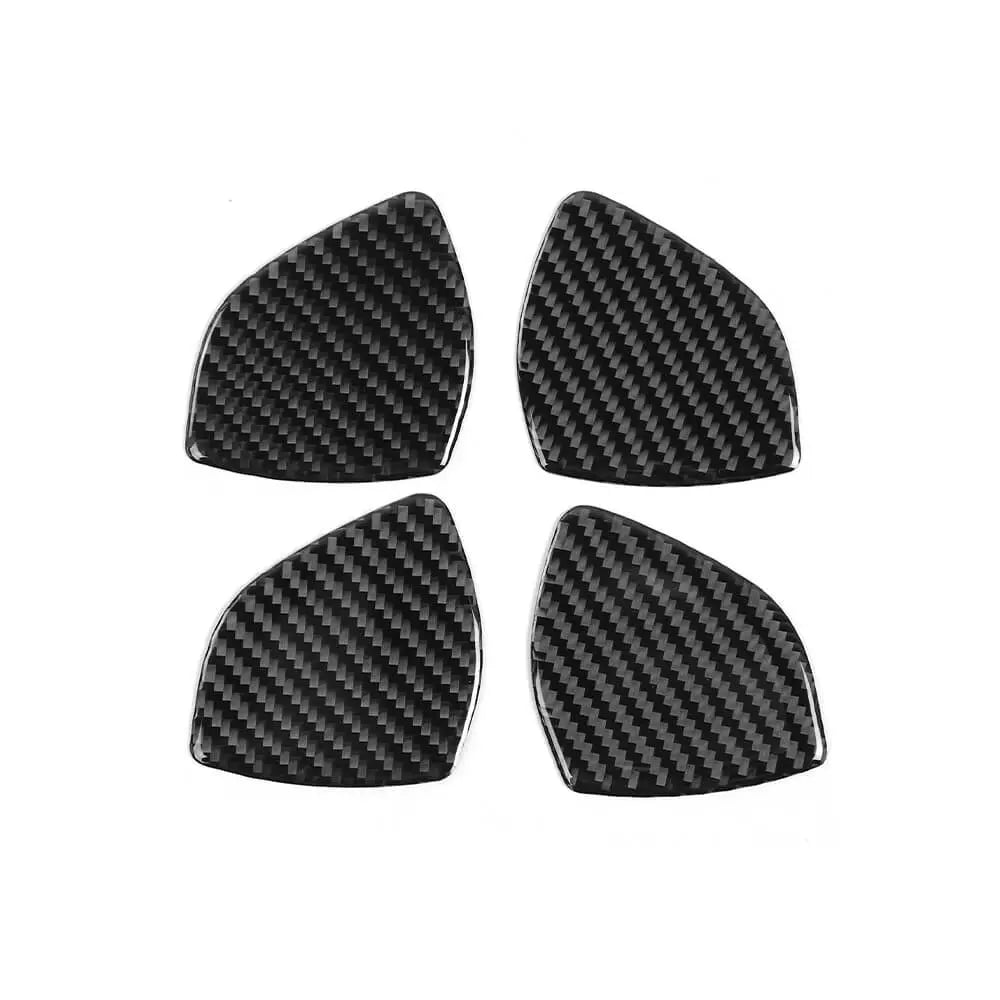 For 2014+ Jeep Cherokee Real Carbon Fiber Interior Door Bowl Sticker Cover Trim