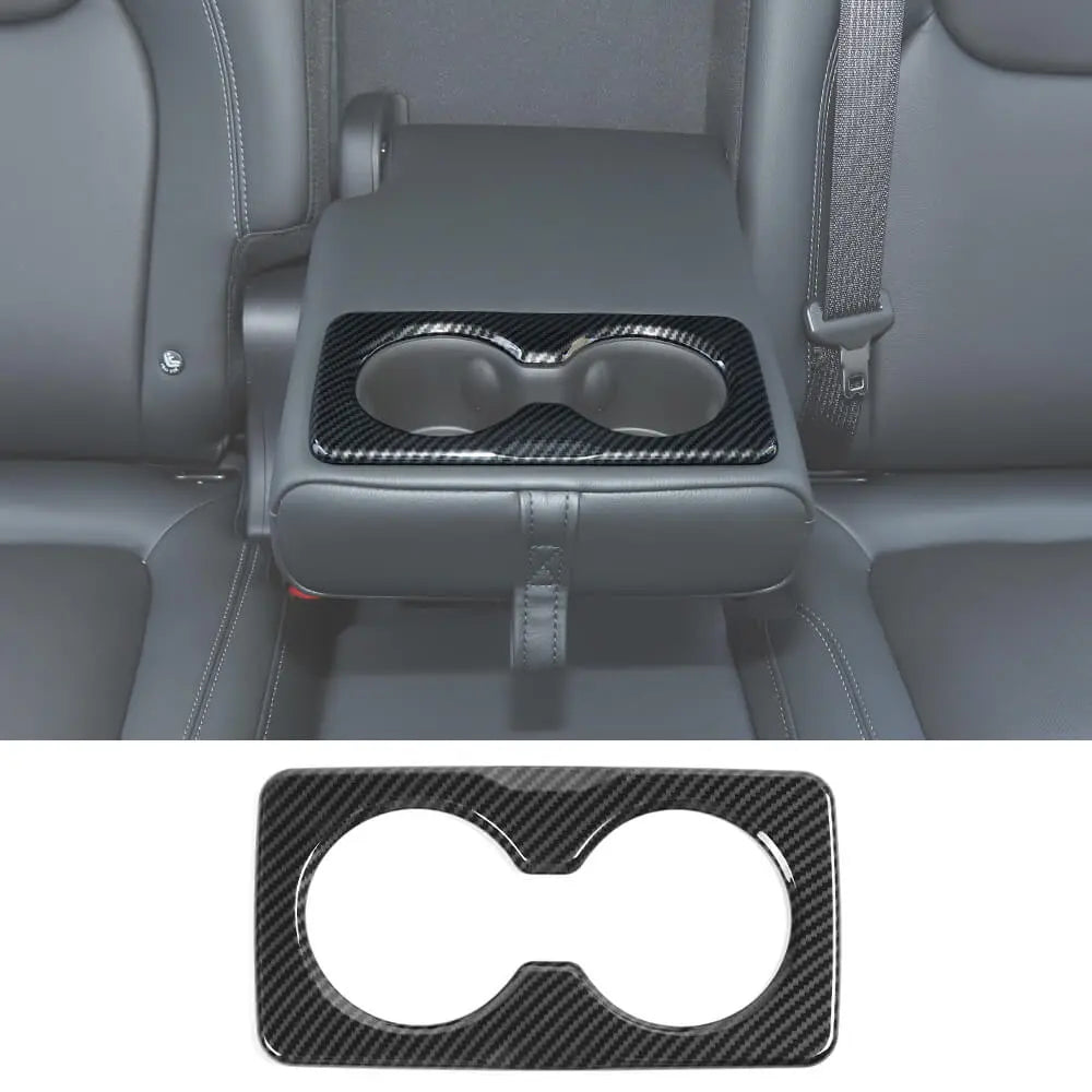 For 2014+ Jeep Cherokee Rear Armrest Cup Holder Panel Trim Cover